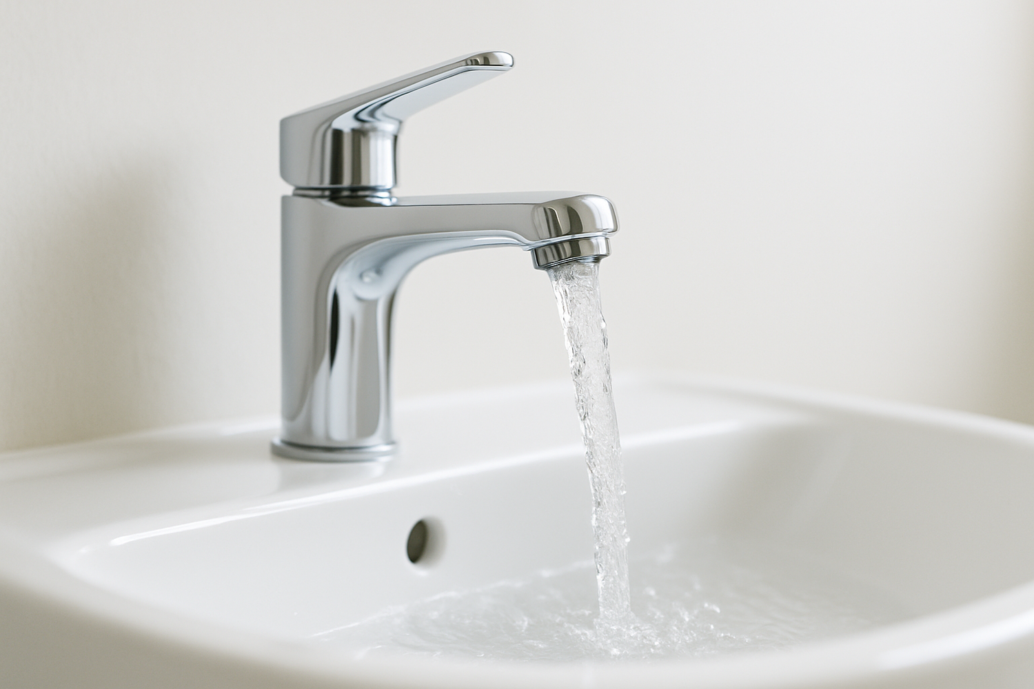 running tap water, square photo
